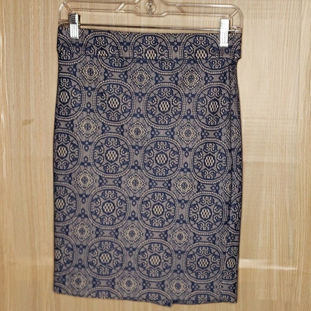 The Limited Womens Blue Lacey Pencil Skirt 0